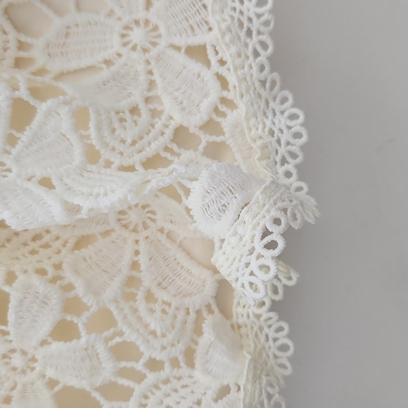 Rare Editions Pale Yellow Lace Paery Dress Size 10 - Picture 3 of 10